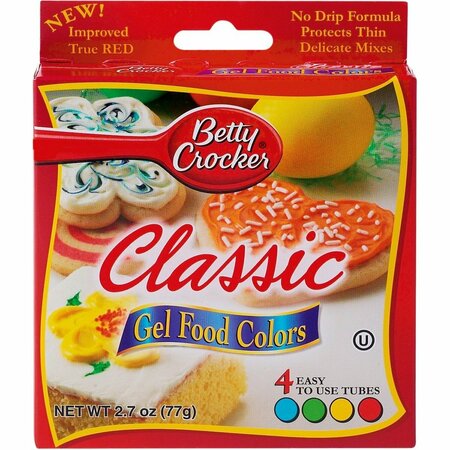 BETTY CROCKER Gel Food Colors, 2.72oz BC76000